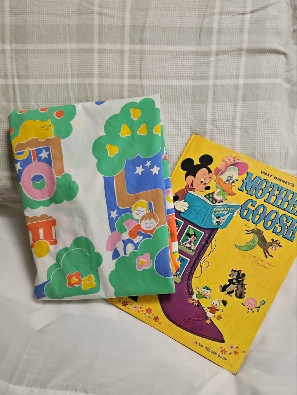 Dan River Twin Fitted Sheet Neighborhood Scenes Animals Kids School Vintage